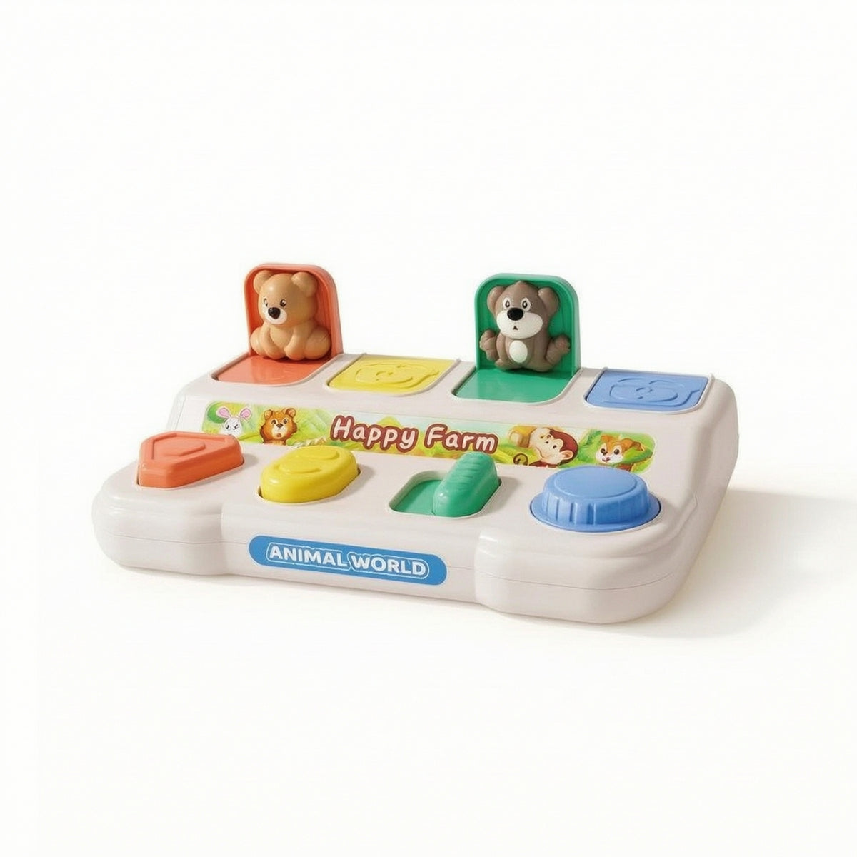Cause-and-Effect Spring-up-up Animal Toy Interactive Animal Spring-up-up Toy Tactile Fine-Motor for Toddlers, Babies, Preschoolers, Playroom, Daycare, Travel