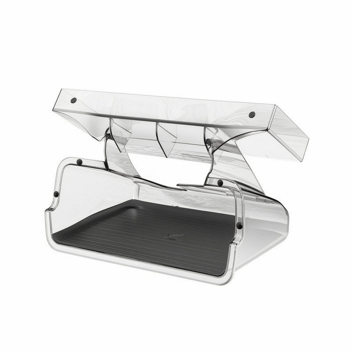 Under-Screen Storage Box Space-Saving Under Screen Storage Box Clear Dashboard Organizer with ETC Bracket for Modern Electric Car Owners