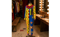 Clown Jumpsuit Form-Fitting-Hugging Clown Jumpsuit Long Sleeves Bodysuit Costume
