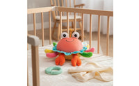 Musical Crawling Crab Baby Plush Toy Musical Scuttling Crustacean Toy Gnaw Stuffed Animal for Crawlers, Young Children, Stomach Time