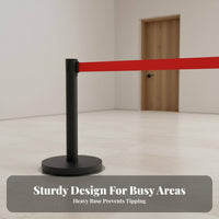 Retractable Belt Stanchion Sturdy Steel Construction Retractable Belt Barrier Stable Base Gallery Barrier Post for Cultural Institutions
