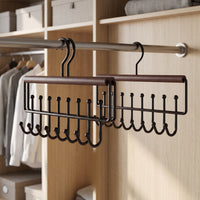 Cavvry Wooden Wave Hanger for Straps, Belts, Scarves, and Underwear