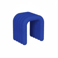 Multifunctional U-Shaped Sherpa Stool Comfortable Seating Vanity Seat Modern Design Indoor Furniture Soft Padded Cushion for Makeup Enthusiasts, Photographers, Interior Designers, Bedroom, Living Room, Photo Studio, Entryway