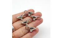 5 Pieces Miniature Gravy Boat Collectible Dollhouse Gravy Boat Silver Dollhouse Tableware for Crafters, Diorama