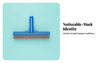 Metal Bristles Pool Cleaning Brush Hanging Hole Pool Brush Raised Handle Side Braces
