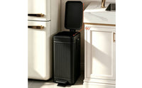 Trash Can with Foot Pedal Hands Step Trash Can Easy to Clean Garbage Bin with Lid for Lavatory, Office, Bedroom