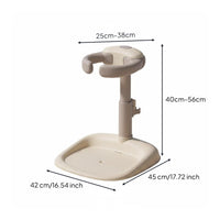 Curving Armrest Standing Bath Rack Stable Base Adjustable Bath Stand Molded Plastic Handsunrestricted for Young Children, Babies, Bathroom