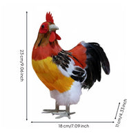 Chicken Model Handmade Male Chicken Figurine Authentic Animal Statue for Farm Scene
