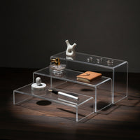 Clear Stepped Display Riser Transparent U-Shaped Display Riser Elegant Cupcake Stand Easy to Clean for Bakers, Vanity