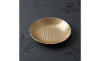 Tray with Hammered Texture Gold Elliptical Tray Low-Profile for Coffee Table