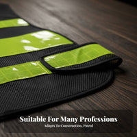 Reflective Safety Vest Full-Circle Protection High Visibility Vest Lightweight for Security Guards, Parking Lots, Warehouses