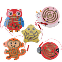 Kids Wooden Magnetic Maze Puzzle Game for Early Education and Focus Training