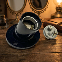 Ceiling Light and Pendant Light E27 Lamp Holder with Ceramic Core, Vintage Style Bulb Holder for E27 Lamp, Heat Resistant Lampholder DIY