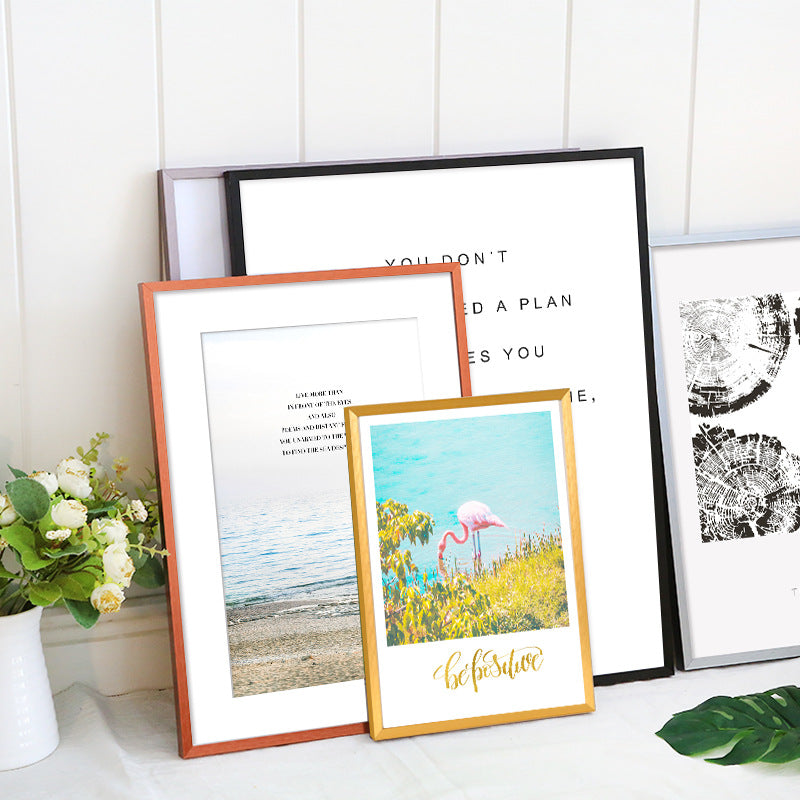 Minimalist Aluminum Alloy Photo Frame Narrow Edge Wall Hanging Poster Frame for Art Prints and Advertisements