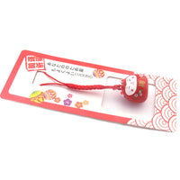 Japanese Lucky Cat Amulet Bell Charm Set for Good Fortune and Blessings