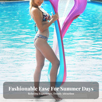 Inflatable Water Hammock Foldable Buoyant Pool Chair Thickened Material Single Person Water Recliner for Adults, Women, Beach, Summer Vacation, Sea