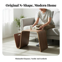 Minimalist Design C-Shaped Magazine Table Space-Saving C-Shaped Table Sturdy Frame Home Furniture Multi-Functional for Homeowners, Apartment Dwellers, Students, Living Room, Bedroom, Balcony, Office