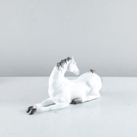 Resin Horse Figurine Decorative Horse Figurine with Bird Sculpture Long-Lasting Decoration Artisan-Made for Art Collectors