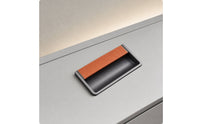 Recessed Pull with Leather Grip Concealed Recessed Pull Handle Embedded Flush Handle for Closets