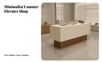 Clothing Store Island Table Multi-Use Modern Cashier Counter Sturdy Construction Merchandise Display Cabinet for Retailers, Boutiques, Salons
