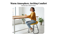 Nordic Lowlow-profile Metal Frame Stool Light Luxury Counter Chair Modern Design Seating Furniture Sturdy Construction for homeowners, Restaurant Owners, Interior Designers, Bar, Cafe, Coffee Shop, Kitchen Island