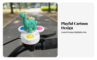 Kids Cycle Alert Piercing and Clear Sound Dinosaur Bike Alert Kids Bike Alert Decorative Easy to Install for Boys, Scooters