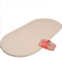 Long Plush Faux Wool Bench Cushion for Office Chairs and Stools
