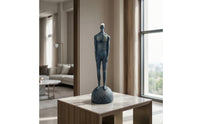 Abstract Human Statue Freestanding Human Figure Sculpture Textured Abstract Sculpture for Accommodation Facility Lobby