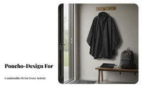 3 in 1 Rain Poncho Portable Multi-Use Rain Poncho Windproof Multifunctional Hooded Raincoat for Campers, Tourists, Travel, Fishing