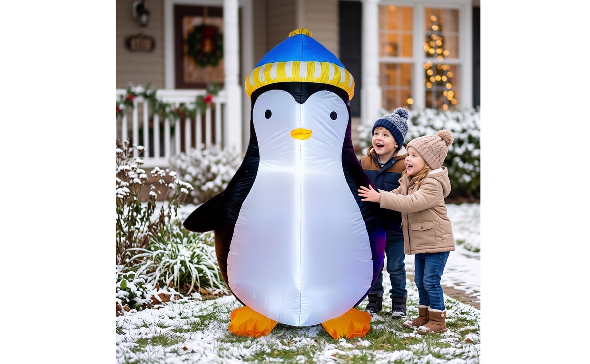Inflatable Penguin with Cute Inflatable Penguin Yard Decoration for Lawn