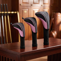 3 Pieces Long-Lasting Golf Club Head Covers Breathable Golf Headcovers with Knit Shaft Thick Wood Headcovers Lightweight for Golfers