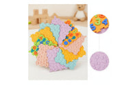 10 Pieces Tactile Interlocking Sensory Mats Soft Sensory Puzzle Mats Flexible Interlocking Floor Mat Vibrant for Classroom