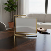 Rotating Photo Frame 360° Rotation Double Sided Picture Frame Minimalist Design Rotating Photo Display for Office Desk, Living Room, Bookshelf