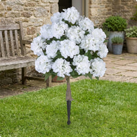 2 Pieces Artificial Hydrangea Tree Realistic Tree with Stake Fake Flower for Homeowners, Patio, Porch