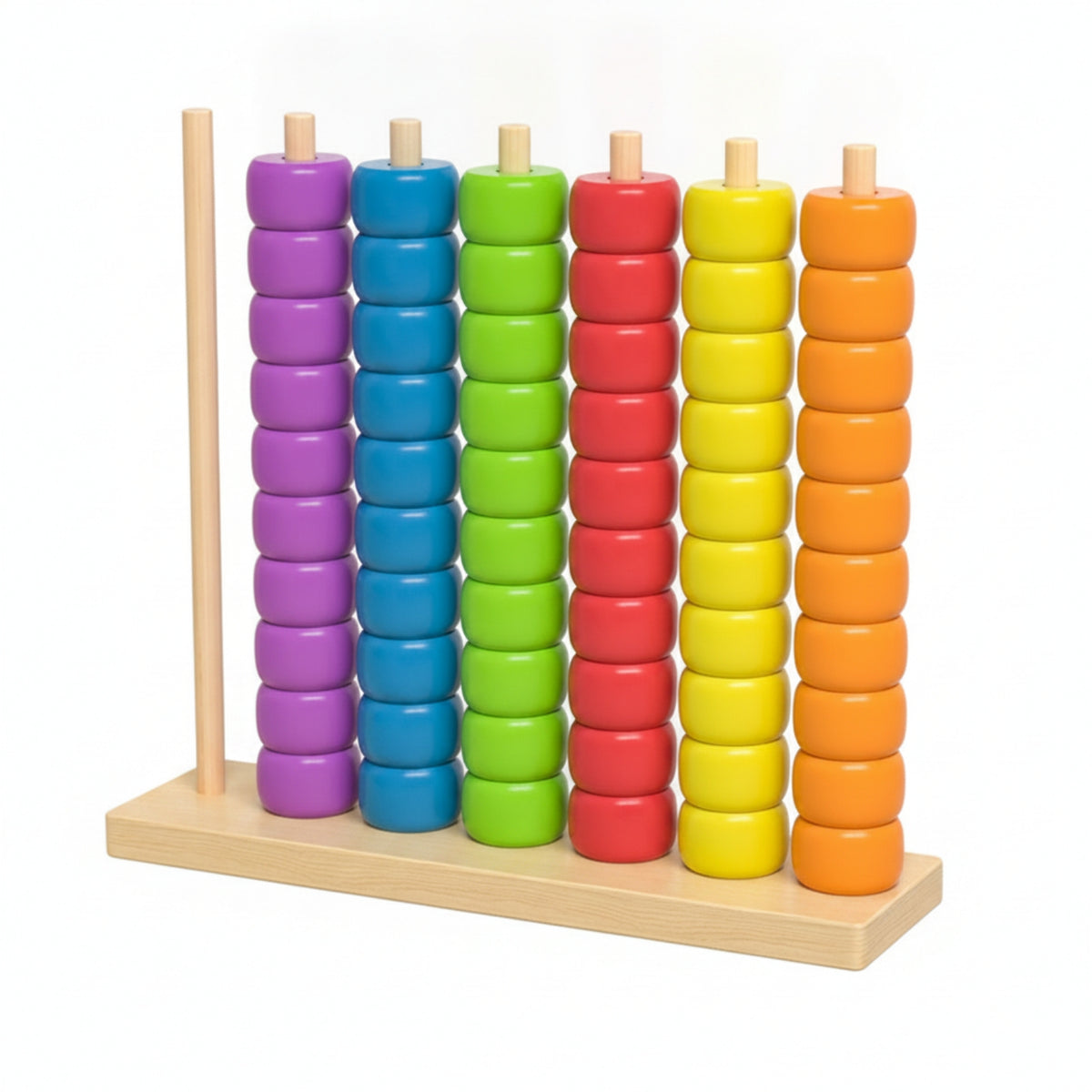 Children's Bead Counting Toy Early Learning Wooden Abacus Toy Smooth Sliding for Preschoolers
