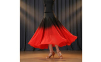 Gradient Color Swing Skirt Lightweight Long Modern Dance Skirt Breathable for Competitions