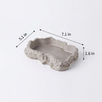 340ml Tortoise Water Bowl with Stable Base Water Dish, Polycrete Tortoise Water Dish for Snakes and Geckos, Textured Waterproof Reptile Bowl