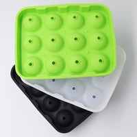 12-Hole Silicone Ice Ball Mold with Buckle Design for Easy Filling and Leak-Proof Use