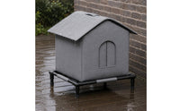Outdoor Cat House Textile-coveredCovered Raised Cat House Warm Animal Housing for Cold Weather