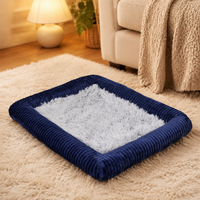 Dog Bed, Washable, Pet Bed, Bolster Type, All-season, Navy, For Large Dogs, Living Room, Next to Sofa
