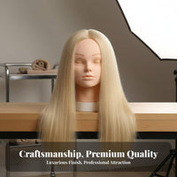 Hair Mannequin Head Can Be Dyed and Lightened Hairdressing Practice Head Washable Hair Styling Mannequin for Hairstylists