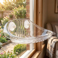 Cat Hammock Window Cat Bed with 4 Powerful Suction Cups, Small Bedside Bed for Indoor Cats, Suction Cup Cat Bed and Window Perch