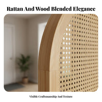 Solid Wood Frame Freestanding Partition Screen Space Saving Folding Privacy Screen Multi-Functional Entryway Divider Shelf Multifunctional for Apartment Dwellers, Homeowners, Office Workers, Bedroom