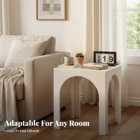 Arch Design Arched End Table mid-centuryera Modern design Arched Nightstand Vintage influenced Bedroom Furniture Wood Grain Texture for residents, Apartment Dwellers, partners, Living Room, Sofa Side, Entryway, Hallway