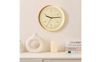 Fine Minute Markers Arabic Numeral Wall Clock Red Second Hand Minimalist Wall Clock Black Hands Home Decor ABS Plastic for Living Room, Bedroom