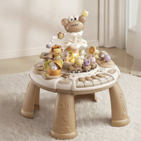 Baby Activity Table with Piano Double-Sided Crab Activity Table Toy Musical Interactive for Babies, Playroom, Nursery