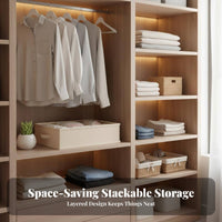 With Lid Compartgentlemented Underwear Box compartgentlement Design Foldable Divider Set Space-Saving Drawer Organizer foldable for Adults, Students, Parents, Bedroom, wardrobe organizer, for journeys