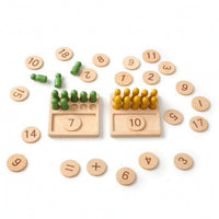 Child-Centered Counting Board with Pegs Smooth Arithmetic Board Numbers Math Toy Preschool for Preschoolers, Toddlers