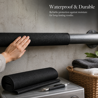 Self-Adhesive Linen Pipe Cover for Air Conditioning and Drainage Pipes, Decorative Wall Sticker, Waterproof