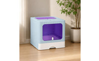 Stainless Steel Pet Waste Container Easy Clean Foldable Cat Waste Container Anti Leak Pet Toilet